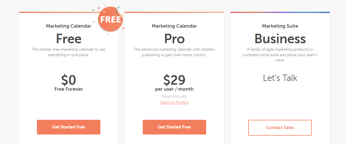 Coschedule Pricing Plans