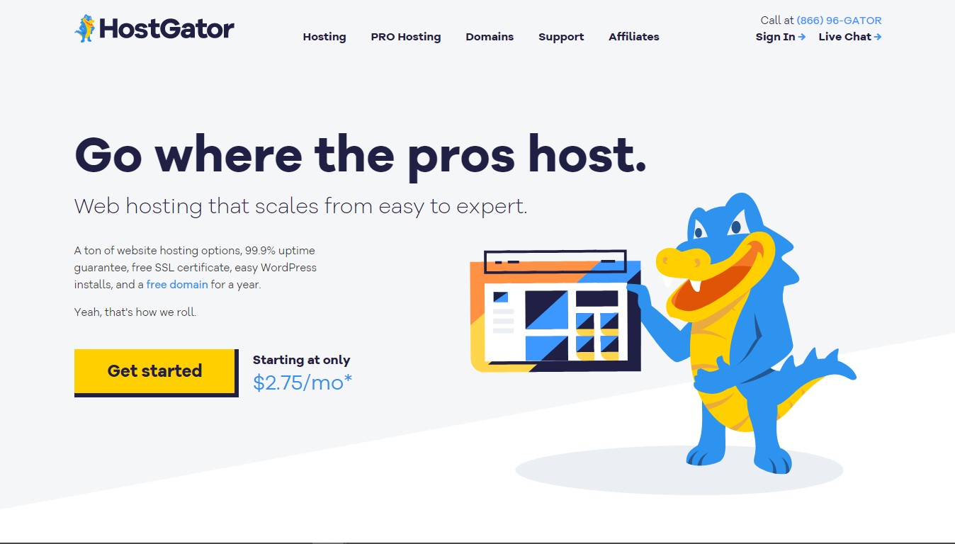 HostGator website