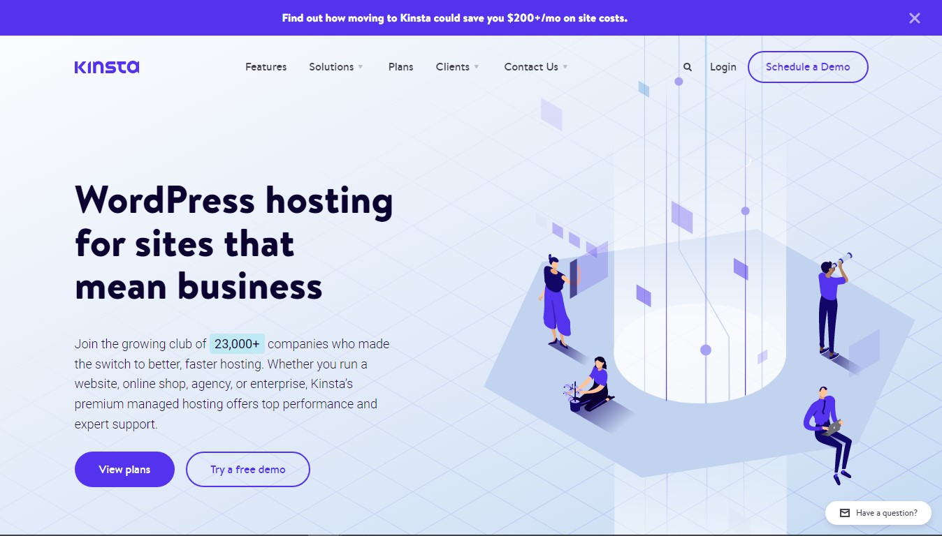 Kinsta website