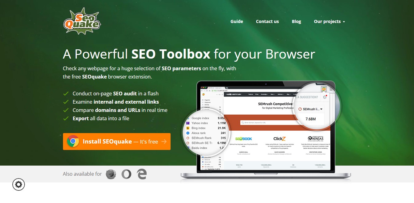 SEoquake seo tool