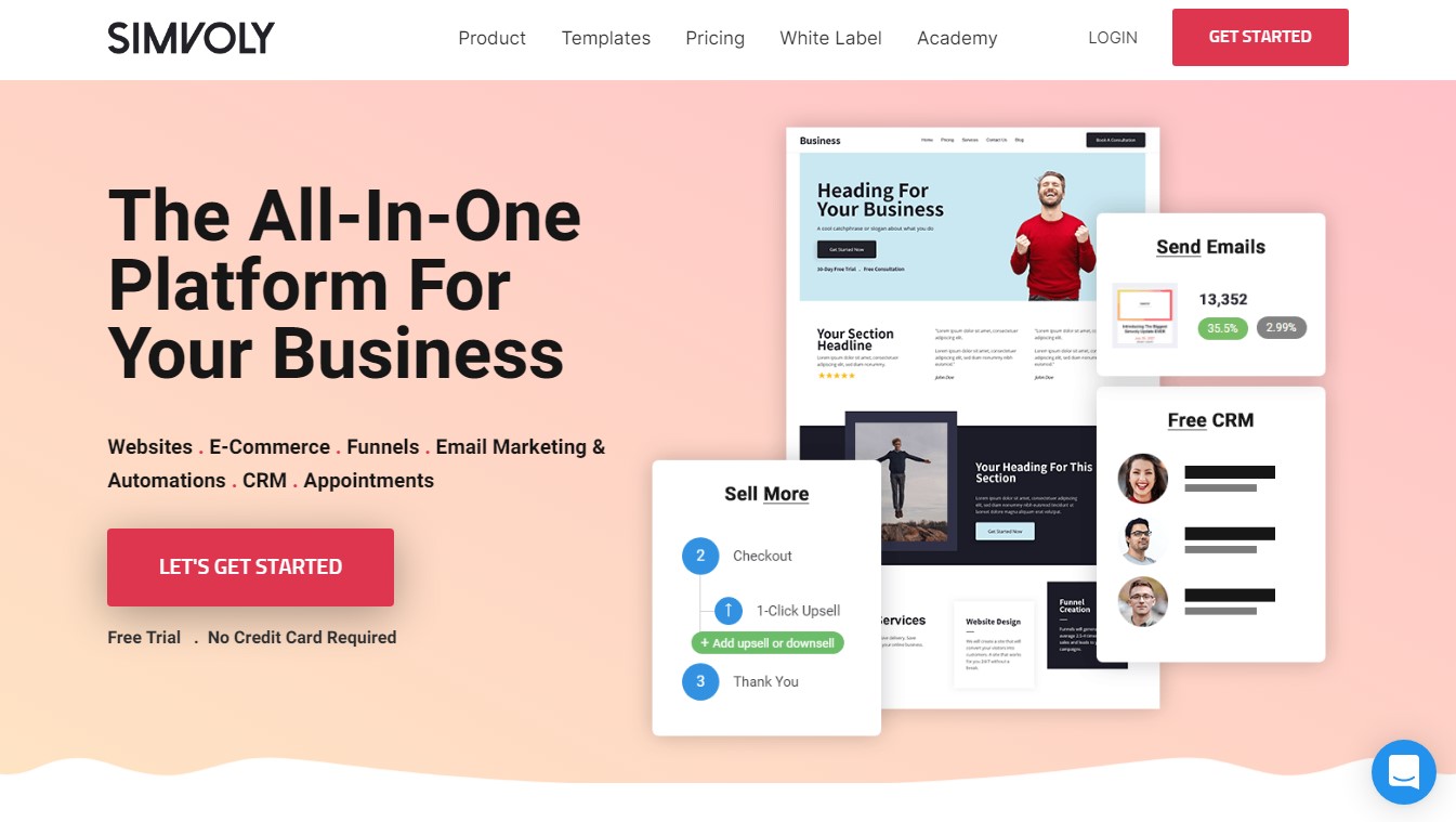 Simvoly white label website builder