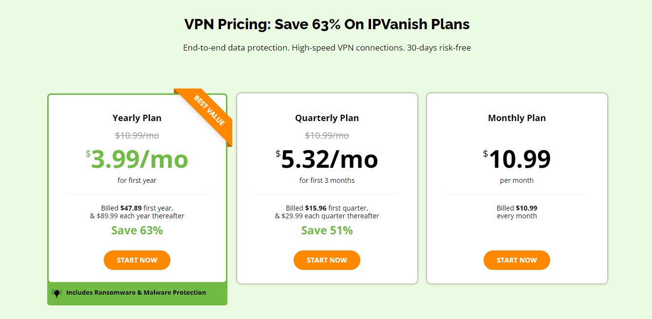 IPVanish website