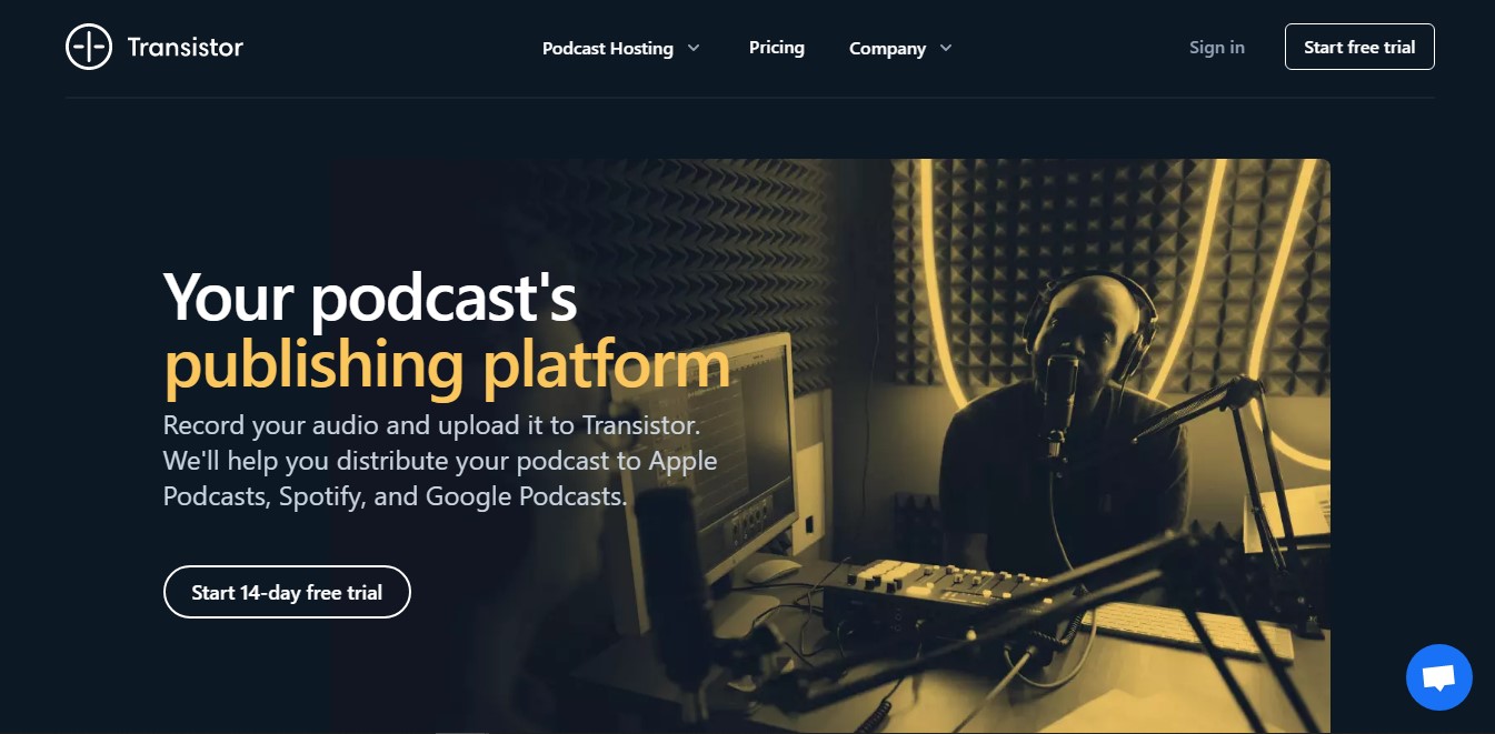 Transistor podcast hosting website