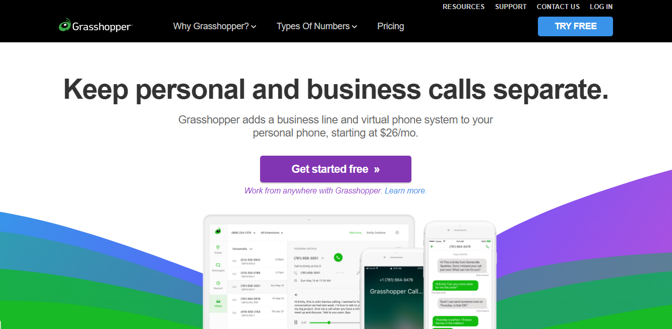 Grasshopper virtual phone system