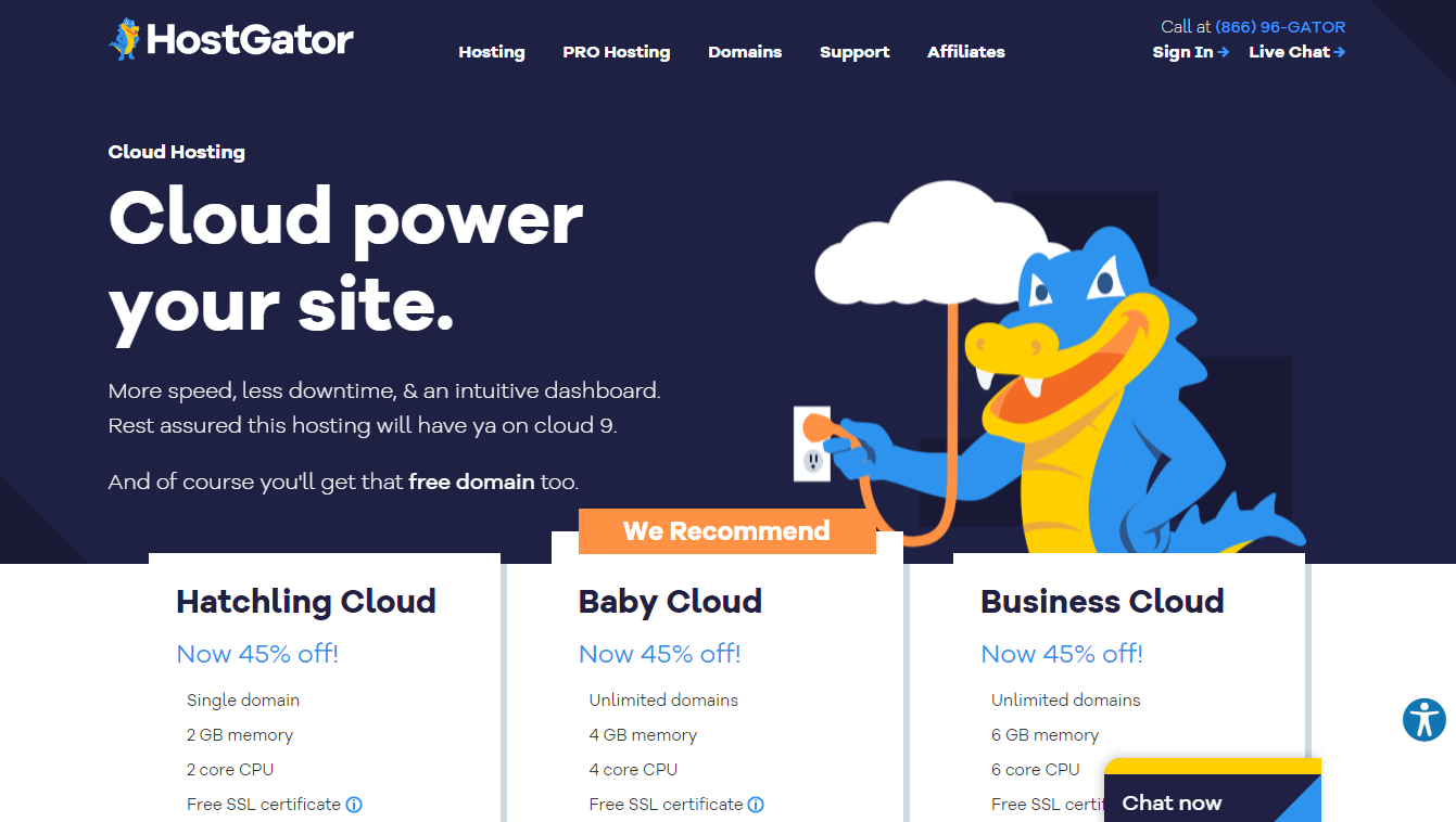 Hostgator cloud hosting