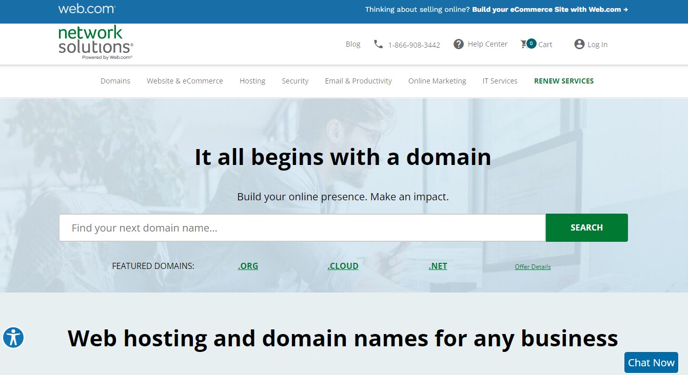 Network solutions register a domain name