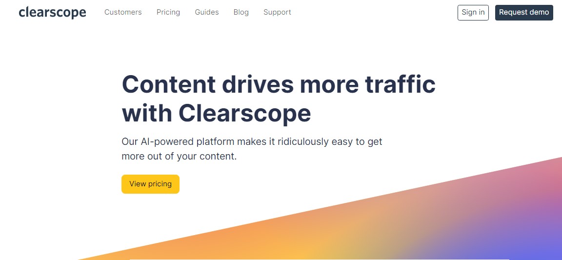 Clearscope content optimization software