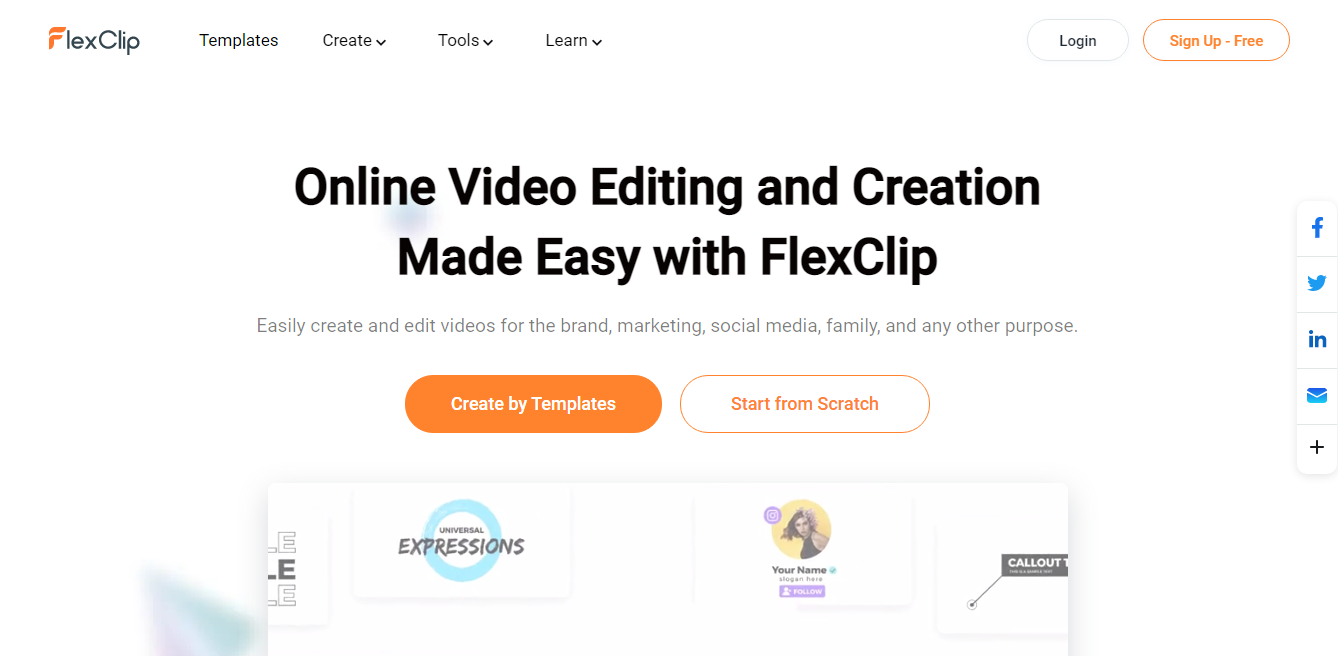 FlexClip Video editing software