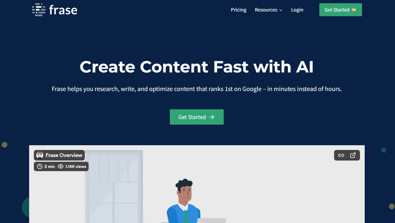 Frase ai writing software