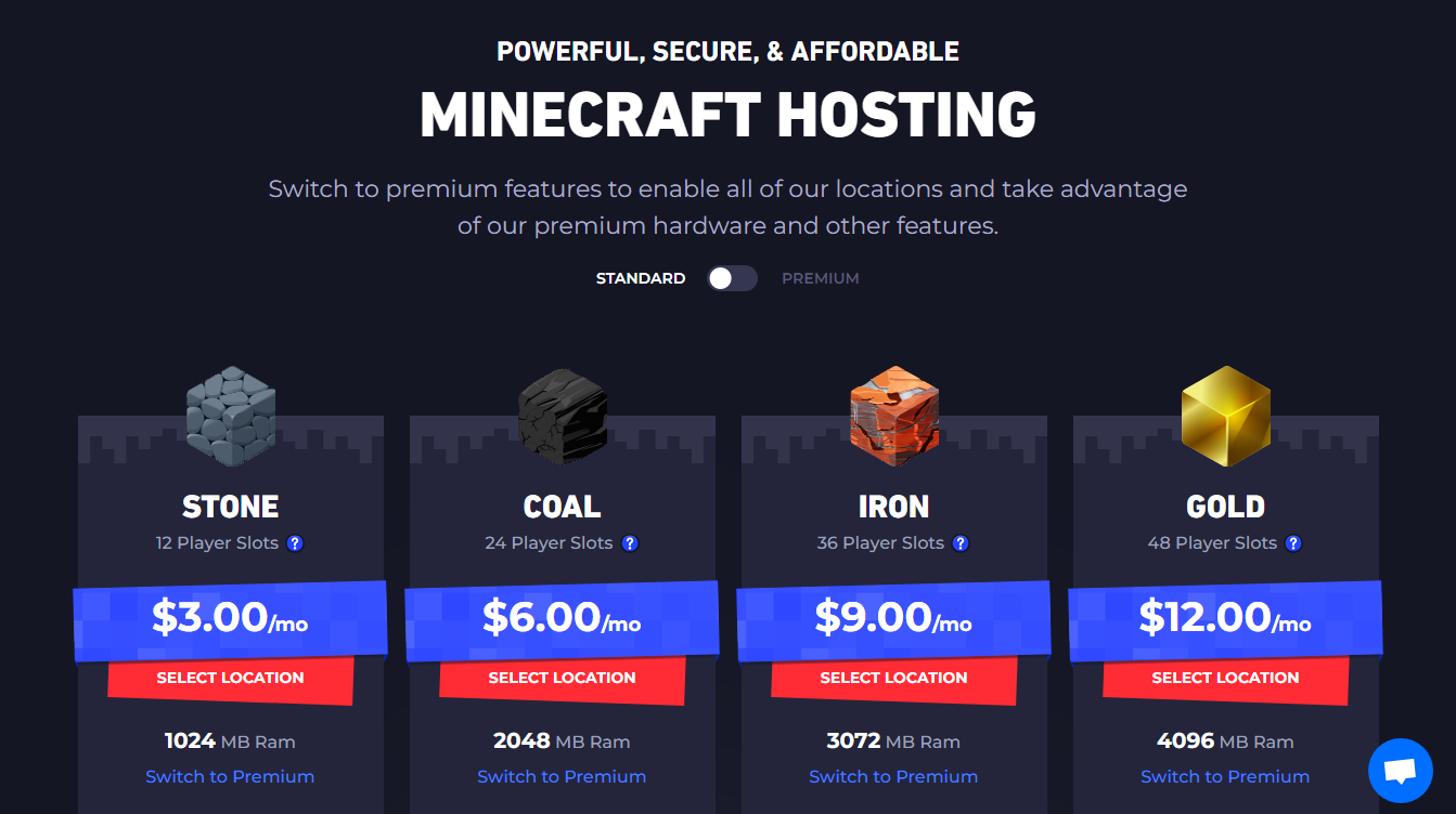 GG servers Minecraft server hosting
