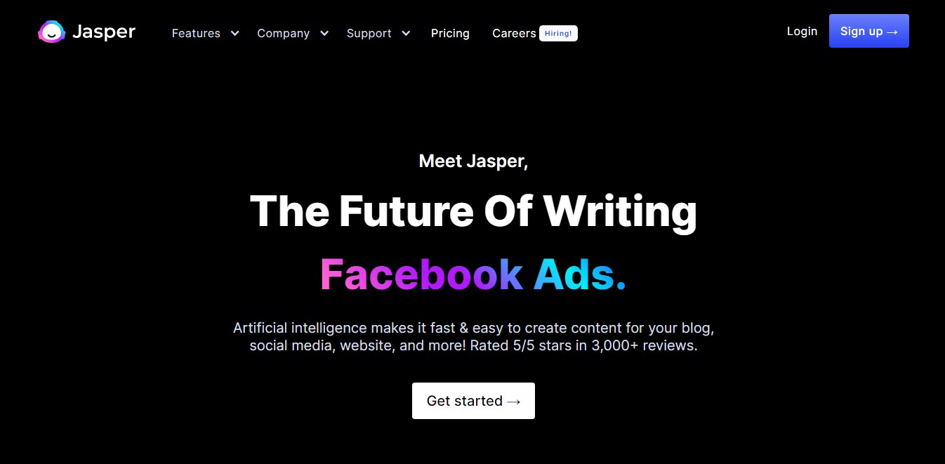 Jasper Ai writing software