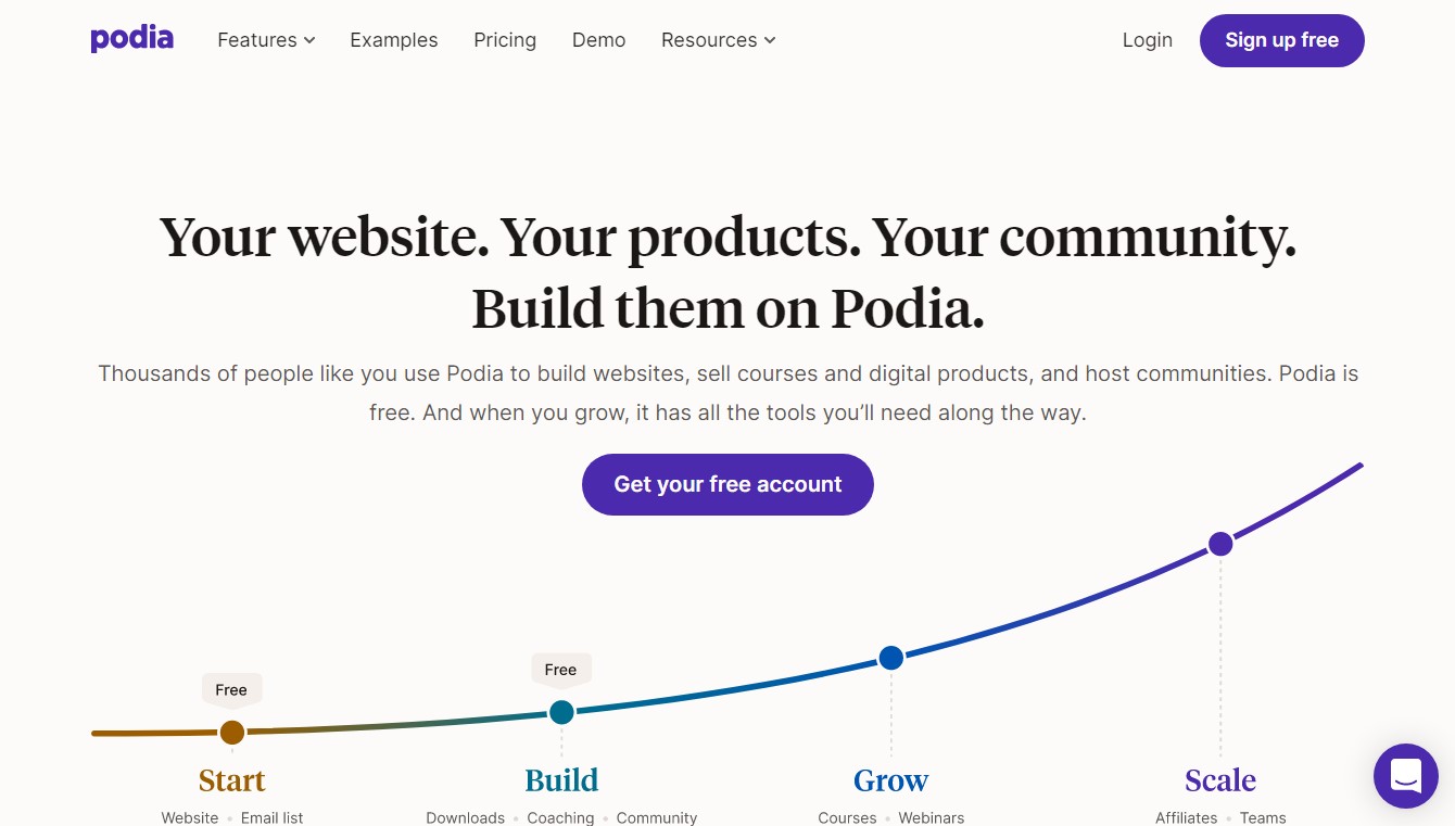 Podia_Website online course platform