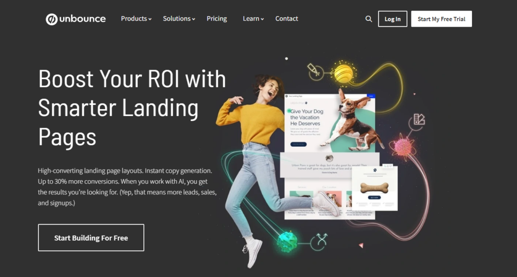 Unbounce landing page builder