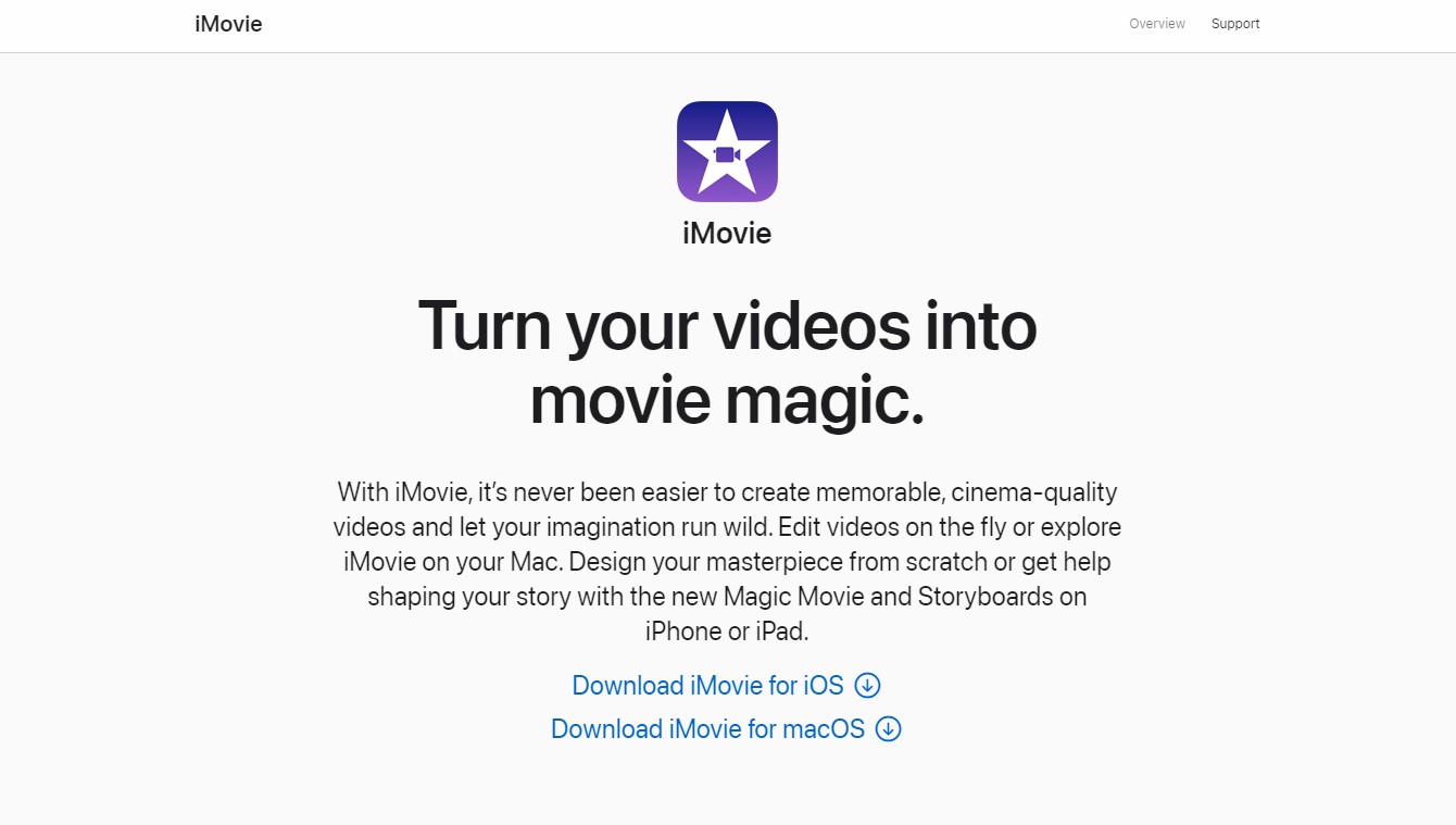 iMovie app
