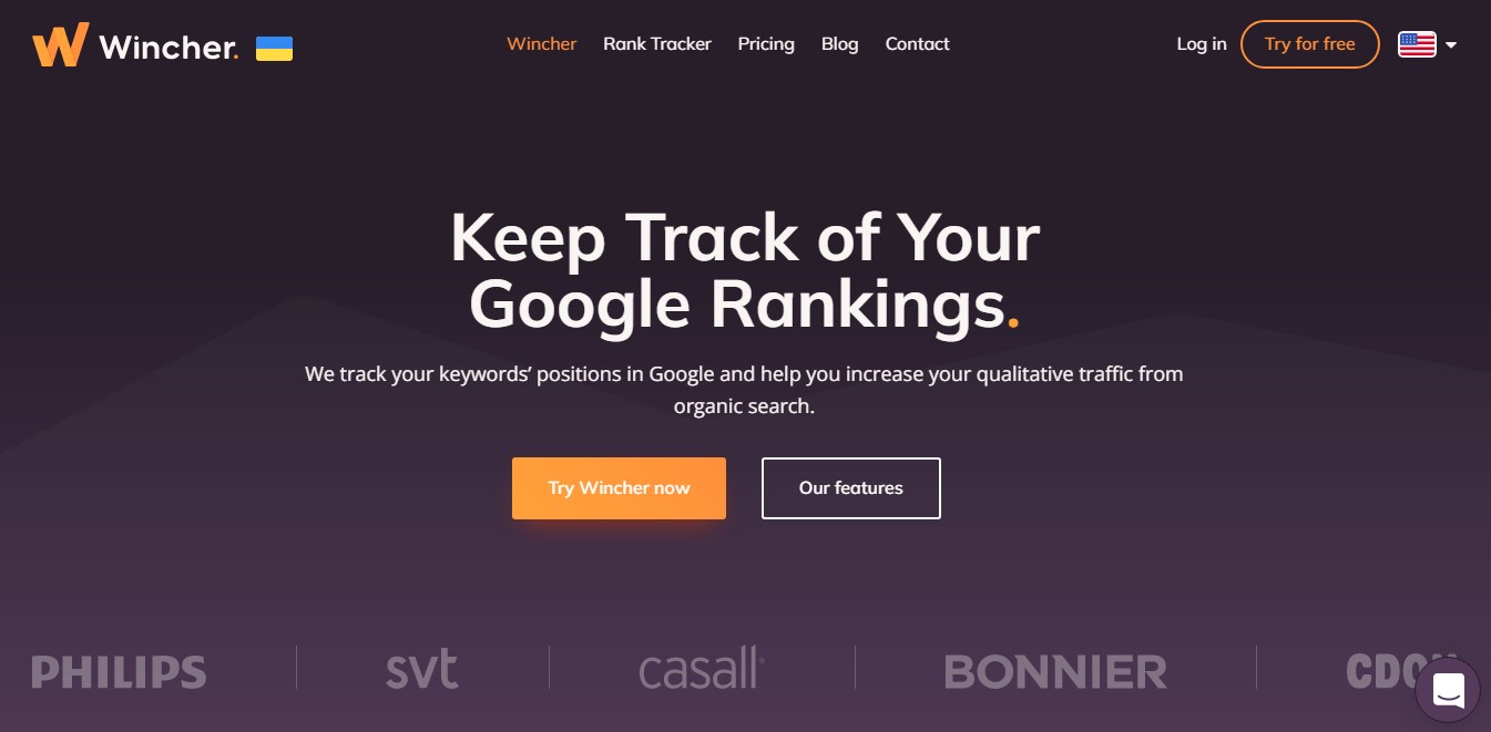 Wincher SEO rank tracking software