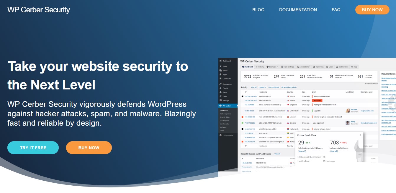 WP Cerber wordpress security plugin