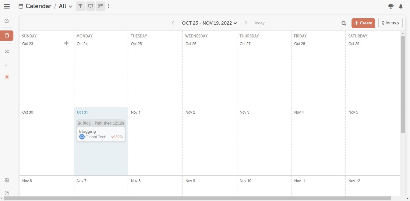 CoSchedule marketing calendar