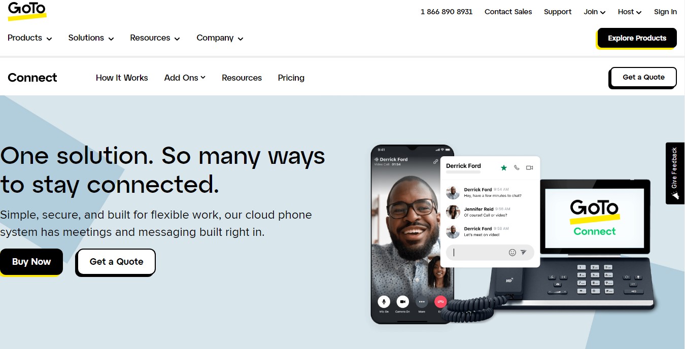 GoTo connect small business voip