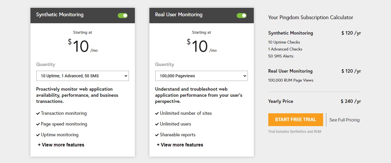 Pingdom by solarwinds website monitoring software pricing