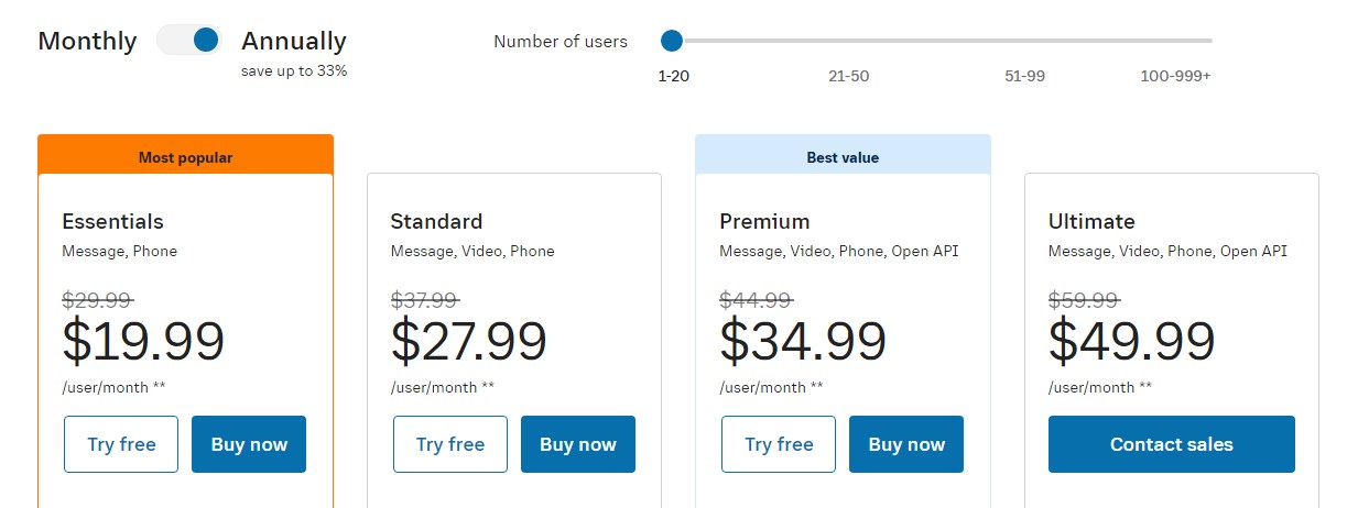Ringcentral small business voip service pricing