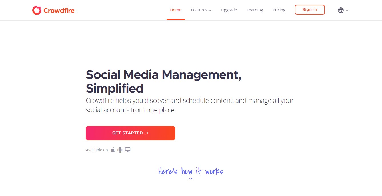 Crowdfire free social media management software