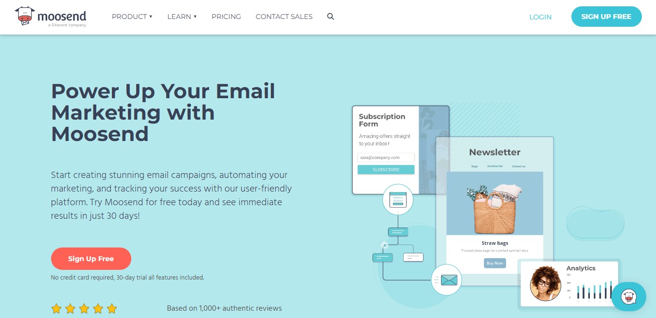 Moosend email marketing platform