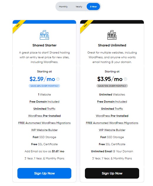 Dreamhost web hosting for small businesses pricing