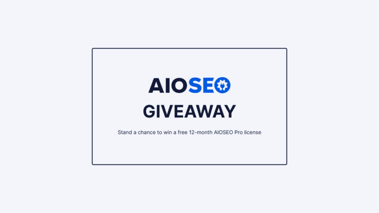 AIOSEO giveaway