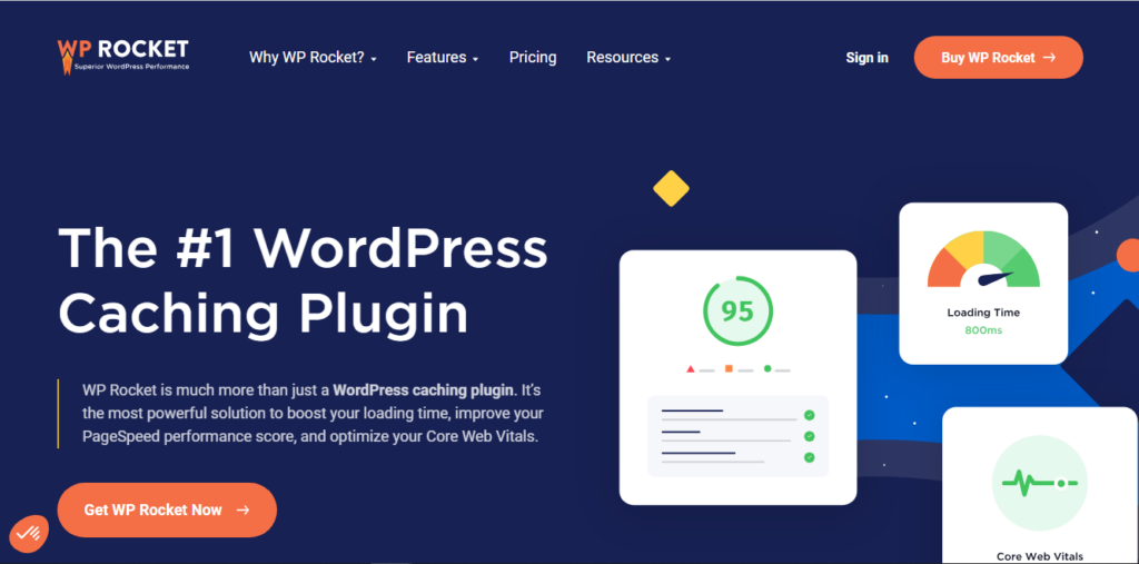 WP Rocket WordPress caching plugins