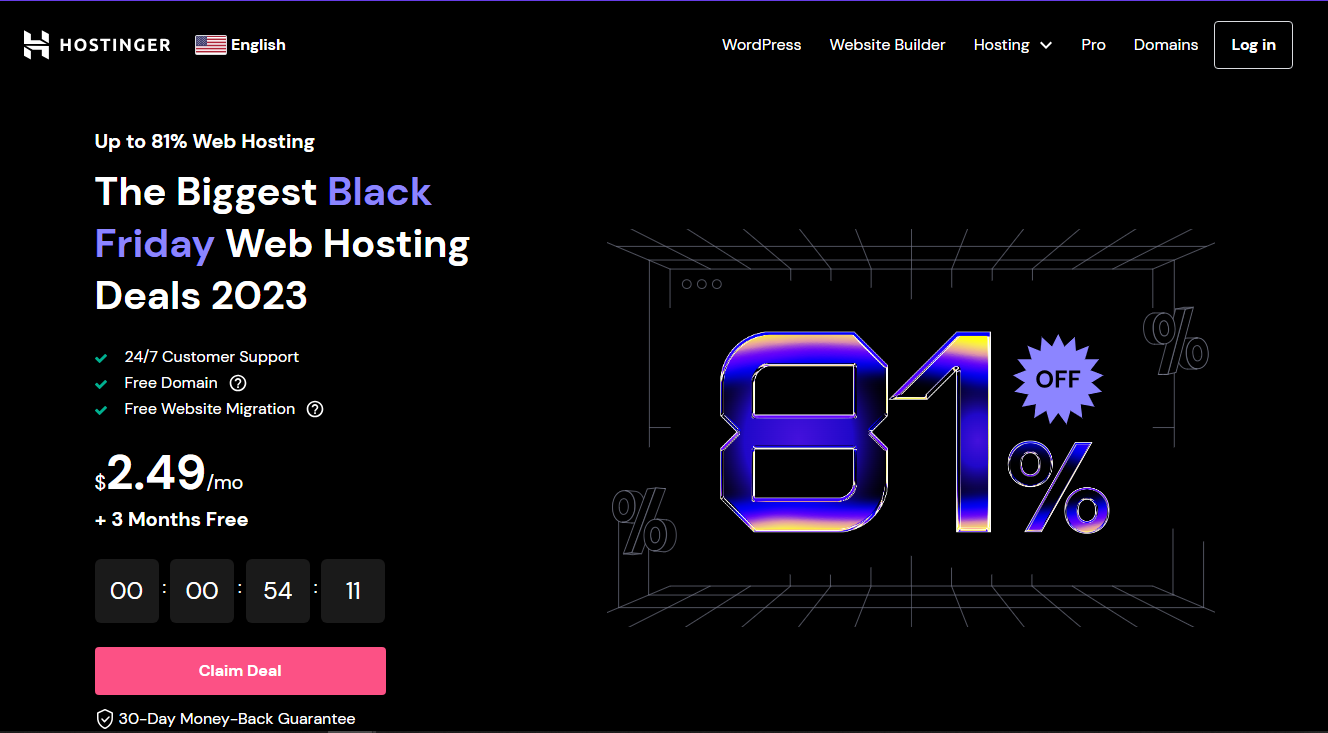 Hostinger Black Firday Web Hosting Deals