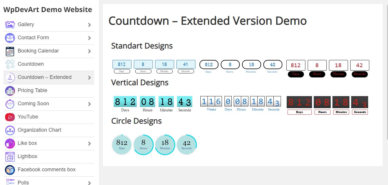 Countdown Timer Widget Countdown website demo