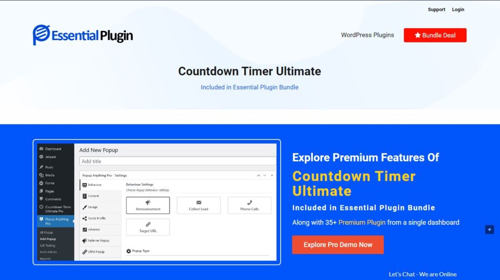 Countdown Timer Ultimate offers a complete WordPress countdown timer management system
