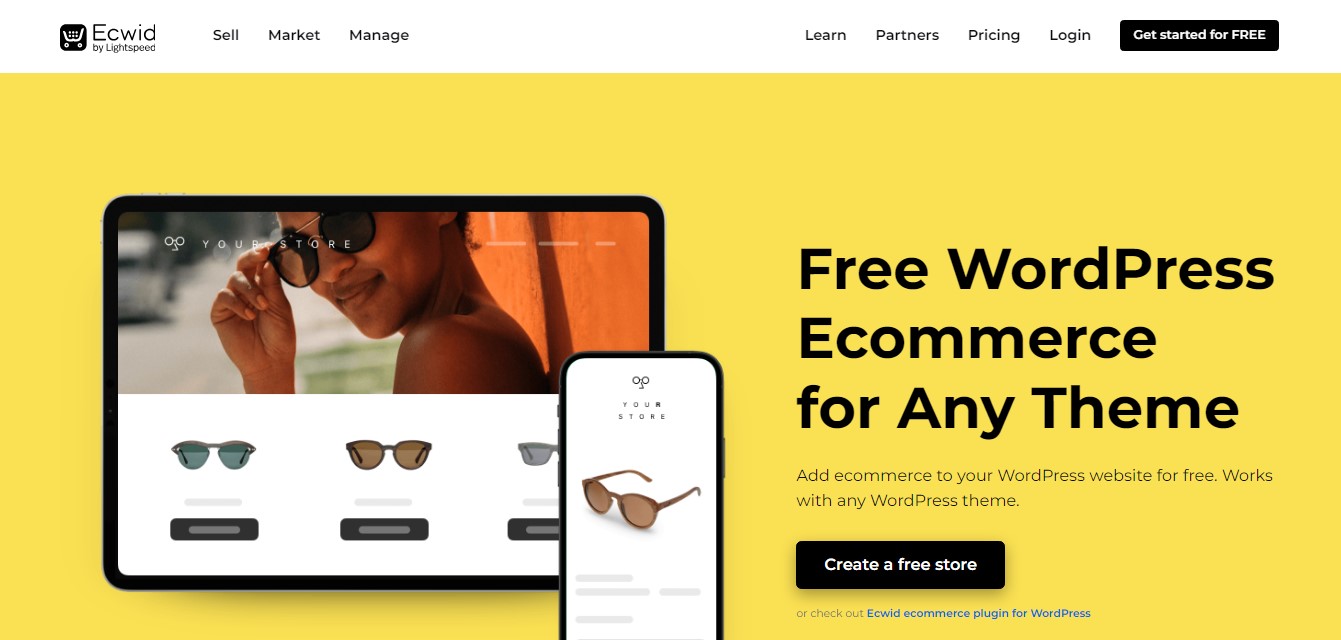 Ecwid Free WordPress Ecommerce for Any Theme