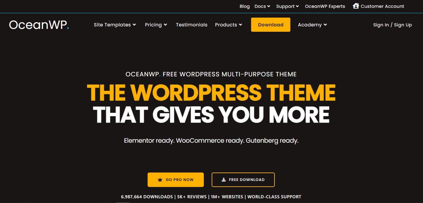 OCeanWP wordpress theme