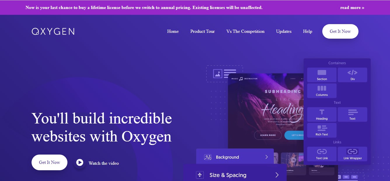 Oxygen wordpress website builder plugin