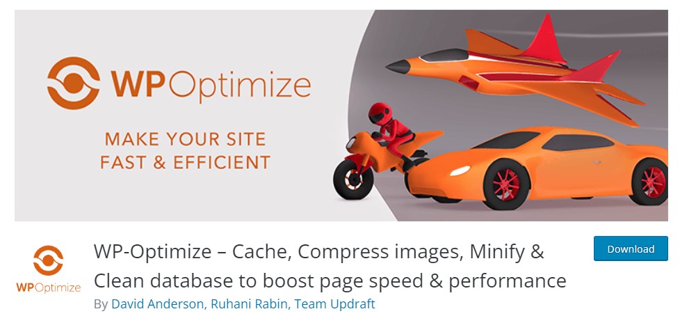 WP Optimize wordpress caching plugin