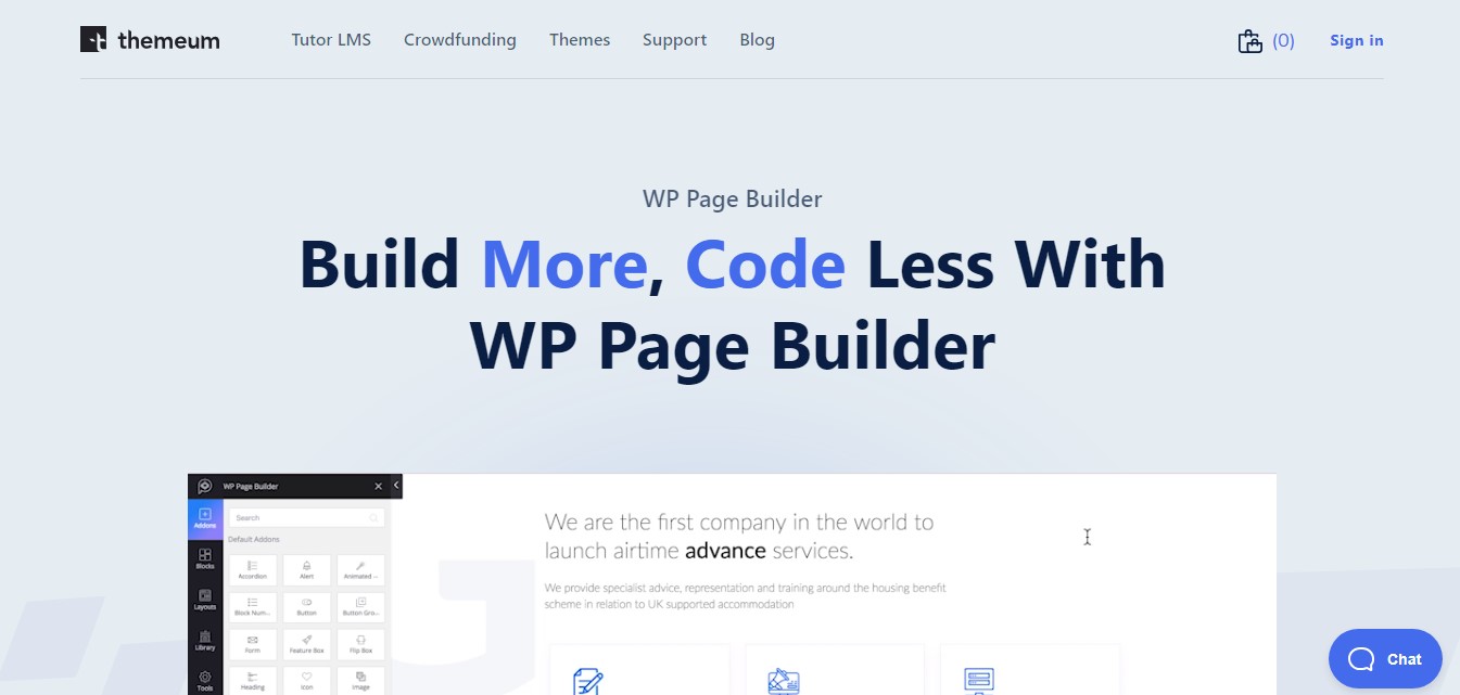 WP Page Builder less coding and easy building