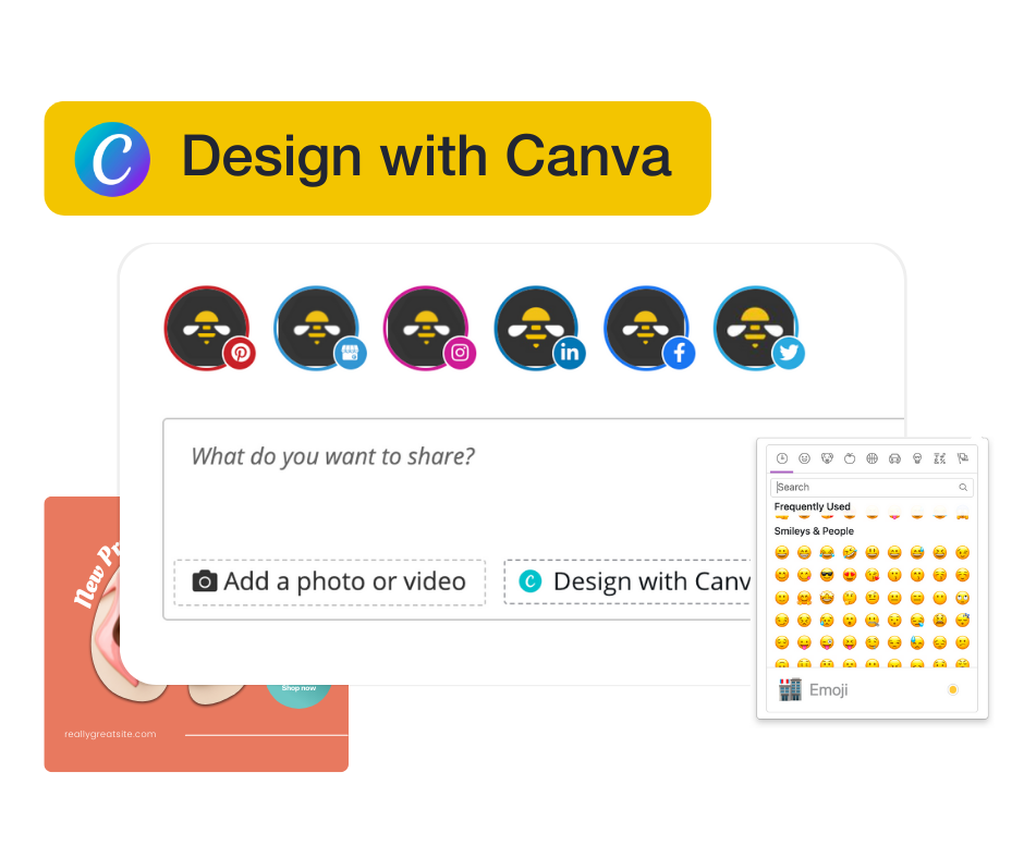 SocialBee design with Canva
