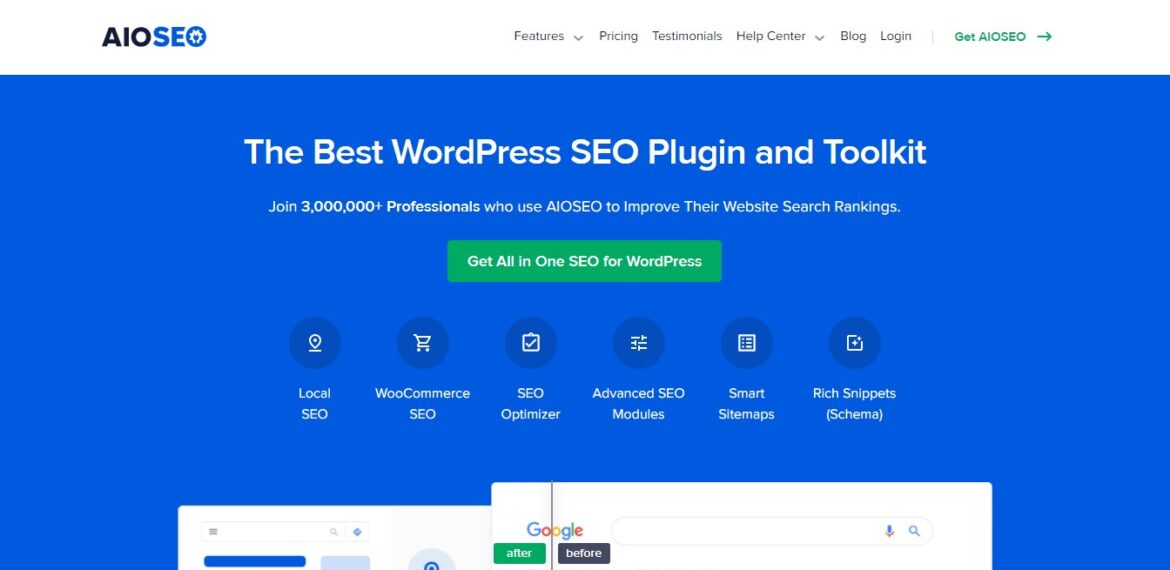 All in one SEO AIOSEO website