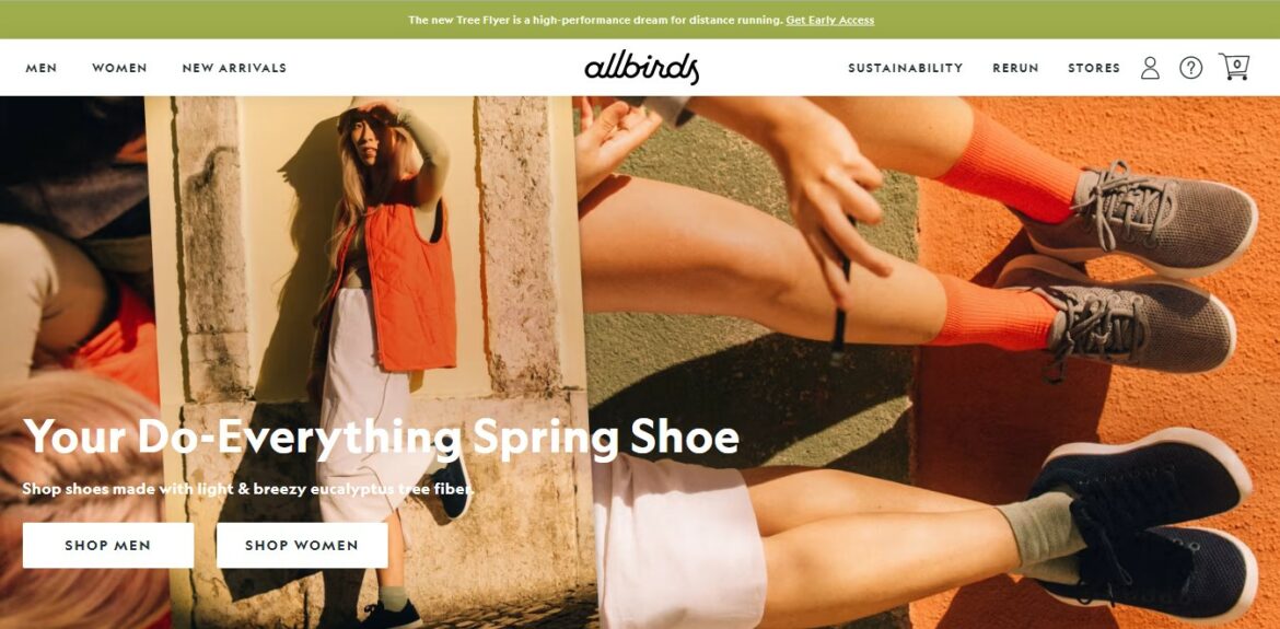 Allbirds website