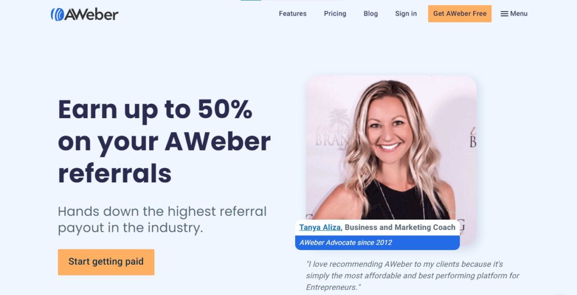 AWeber affiliate program