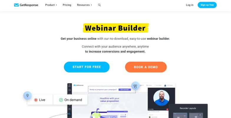 GetResponse webinar builder