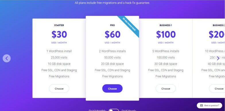 Kinsta pricing