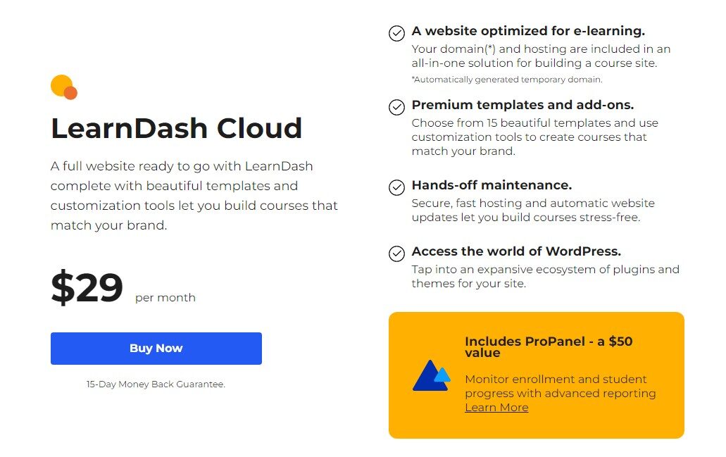 LearnDash cloud plan