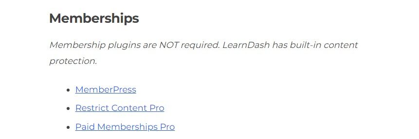 Memberships LearnDash
