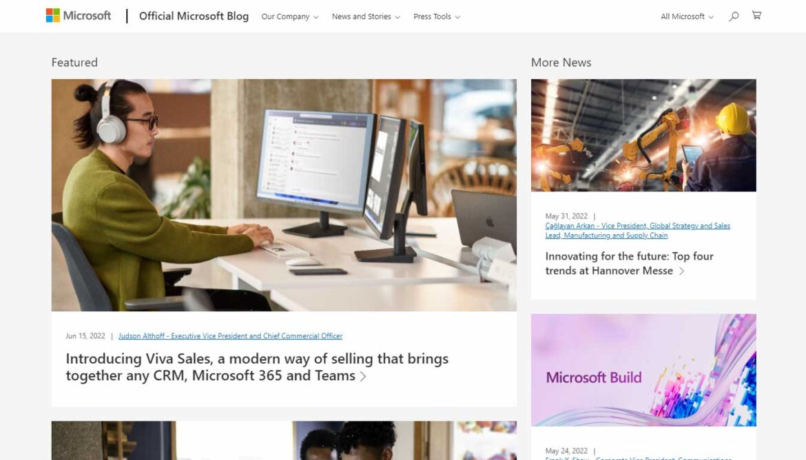 Microsoft Blog Homepage