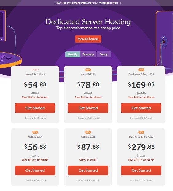 Namecheap dedicated hosting