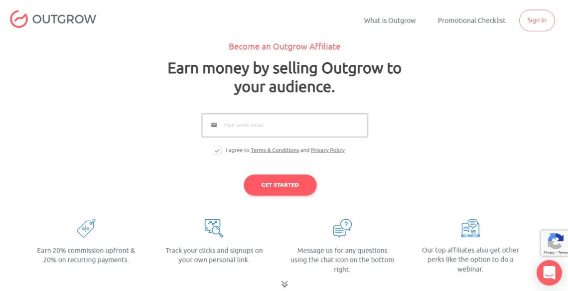 Outgrow affiliate program