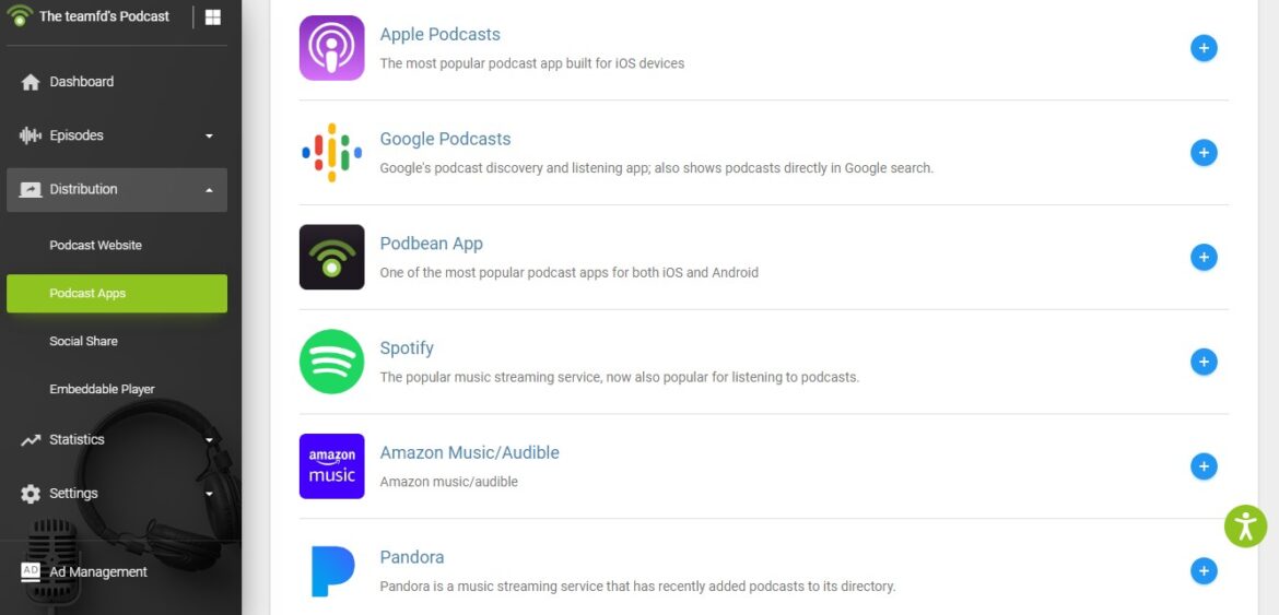 Podcast directories and apps