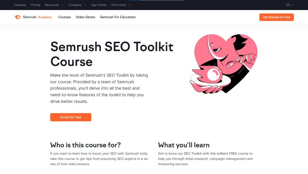 SEO Toolkit Course by Semrush